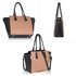 AG00314A - Wholesale & B2B Black / Nude Zipper Tote Bag Supplier & Manufacturer