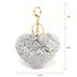 AGC1014 - Grey Fluffy Heart Bag Charms