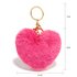 AGC1014 - Hot Pink Fluffy Heart Bag Charms