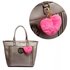 AGC1014 - Hot Pink Fluffy Heart Bag Charms