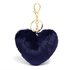 AGC1014 - Navy Fluffy Heart Bag Charms