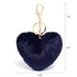 AGC1014 - Navy Fluffy Heart Bag Charms