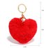 AGC1014 - Red Fluffy Heart Bag Charms