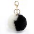 AGC1015 - Black / White Faux Fur Bag Charms