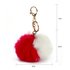 AGC1015 - Red / White Faux Fur Bag Charms