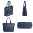 AG00531 - Navy Tote Bag With Bow Charm