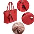 AG00531 - Red Tote Bag With Bow Charm