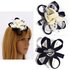 AGF00211 - Navy / Ivory Feather & Flower Fascinator
