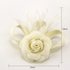 AGF00214 - Ivory Feather & Flower Fascinator