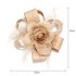 AGF00216 - Nude Feather & Flower Hair Fascinator On Clip
