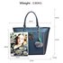 AG00404 - Wholesale & B2B Navy Tote Bag With Faux-Fur Charm Supplier & Manufacturer