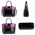 AG00329 - Purple Patent Two-Tone Handbag