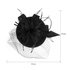 AGF00219 - Black Mesh Hat Feather Fascinator