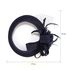 AGF00221 - Navy Feather Hat Mesh Beaded Fascinator