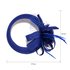 AGF00221 - Royal Blue Feather Hat Mesh Beaded Fascinator