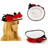 AGF00227 - Black / White / Red Flower Hat Fascinator