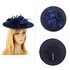 AGF00228 - Navy Flower Mesh Hat Fascinator