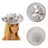 AGF00228 - Grey Flower Mesh Hat Fascinator