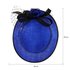 AGF00229 - Royal Blue / Black Flower Mesh Hat Fascinator