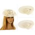 AGF00229 - Ivory Flower Mesh Hat Fascinator