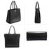 AG00420 - Black Split Design Tote Handbag
