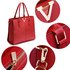 AG00420 - Burgundy Split Design Tote Handbag