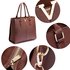 AG00420 - Coffee Split Design Tote Handbag