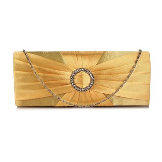 LSE00269 - Wholesale & B2B Gold Sparkly Crystal Satin Evening Bag Supplier & Manufacturer