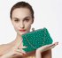 LSE00296 - Emerald Vintage Beads Pearls Crystals Evening Clutch Bag