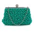 LSE00296 - Emerald Vintage Beads Pearls Crystals Evening Clutch Bag