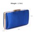 LSE00314 - Blue Satin Clutch Evening Bag