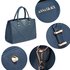 AG00519 - Navy Anna Grace Shoulder Bag
