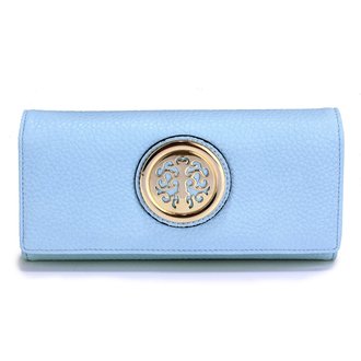 LSP1039A - Blue Purse/Wallet with Metal Decoration