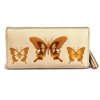 LSP1082 - Gold Butterfly Design Purse/Wallet