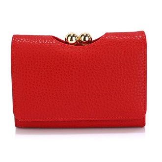 LSP1065A - Red Kisslock Clutch Wallet