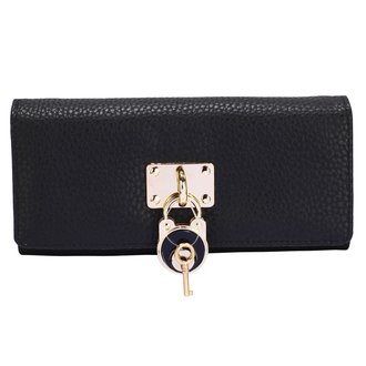 LSP1054A - Black Padlock Purse / Wallet