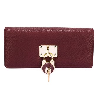 LSP1054A - Burgundy Padlock Purse / Wallet