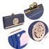 LSP1068A - Navy Kiss-Lock Purse/Wallet with Metal Decoration