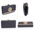 LSP1068A - Navy Kiss-Lock Purse/Wallet with Metal Decoration