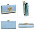 LSP1068A - Blue Kiss-Lock Purse/Wallet with Metal Decoration