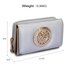 AGP1064A - Silver Purse/Wallet with Metal Decoration