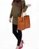AG00549 - Brown Tote Bag With Removable Pouch