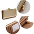 AGP1050A - Gold Kiss Lock Clutch Wallet / Purses