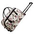 AGT0013 - Tower Print Travel Holdall Trolley Luggage With Wheels - CABIN APPROVED