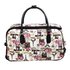 AGT0013 - Tower Print Travel Holdall Trolley Luggage With Wheels - CABIN APPROVED