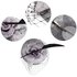 AGF00234 - Light Grey / Black Feather & Flower Mesh Hat Fascinator