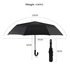 AGU0211 - Black Crook Handle Auto Folding Umbrella