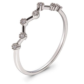 AGR0045 - Silver Sparkle Crystal Ring