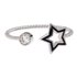 AGR0046 - Silver Sparkle Crystal Adjustable Star Ring