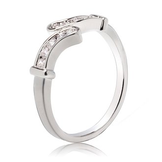 AGR0051 - Silver Sparkle Crystal Fashion Ring